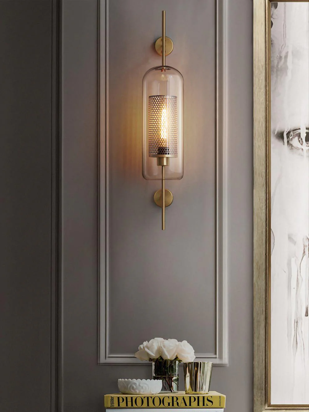 Chiswick Contemporary Glass Wall Light - Image 13