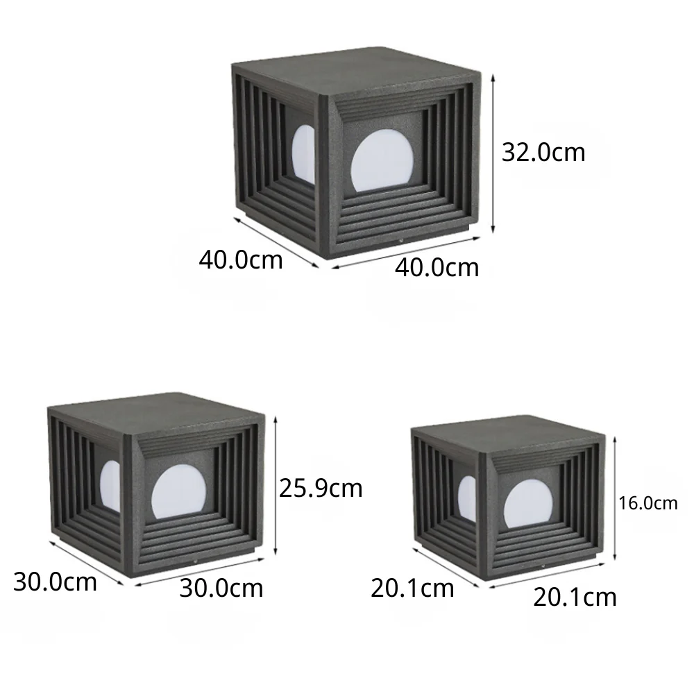 Church Square Creative LED Modern Outdoor Post Lights - Image 8