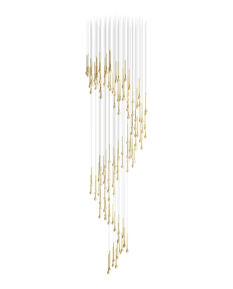 Cicarir Gradient Gold Glass Chandelier - Image 15