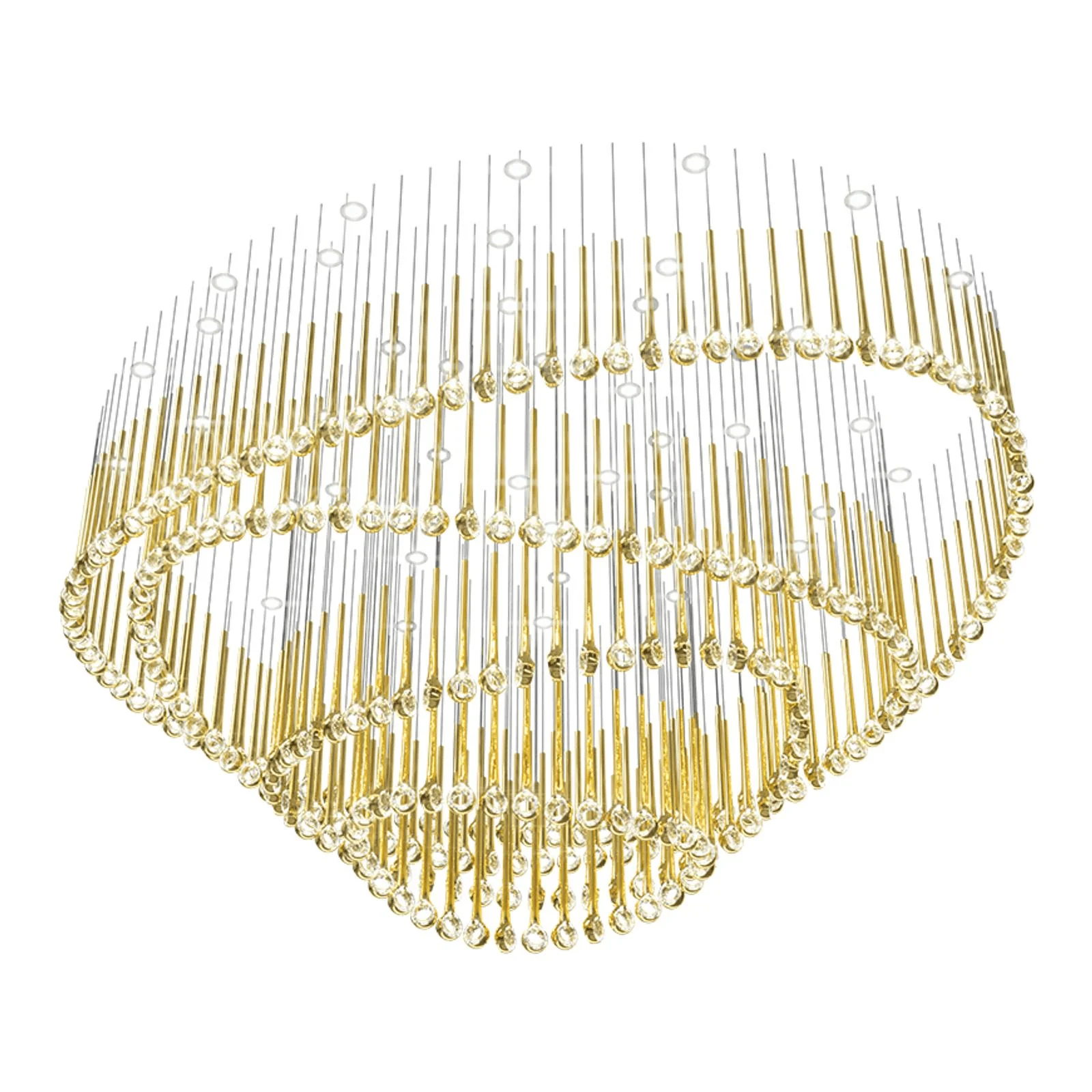 Cicarir Gradient Gold Glass Chandelier - Image 2