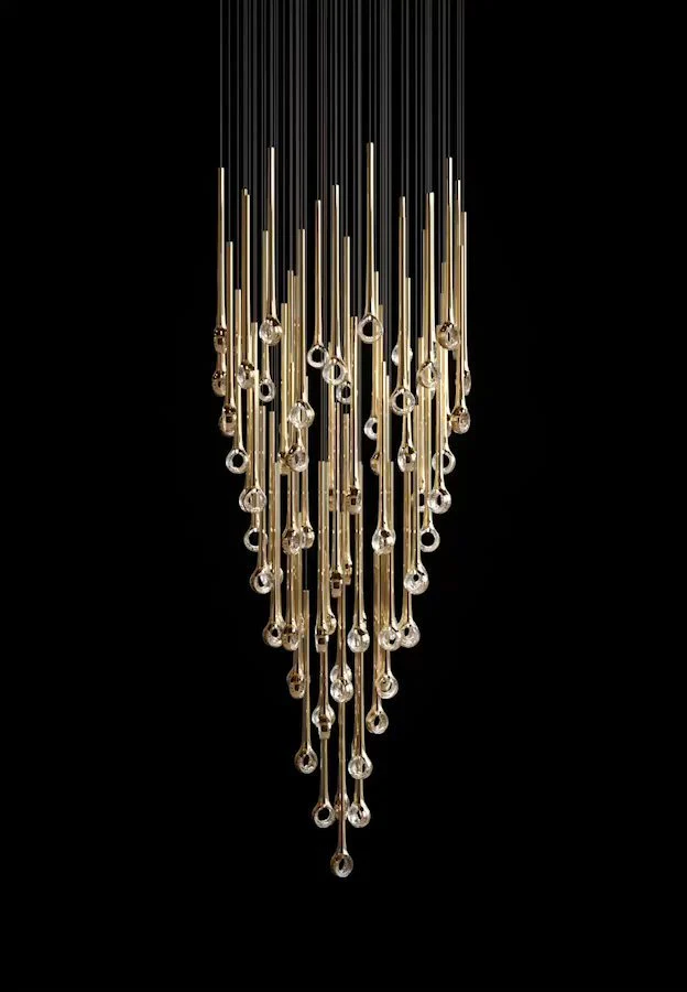 Cicarir Gradient Gold Glass Chandelier - Image 5