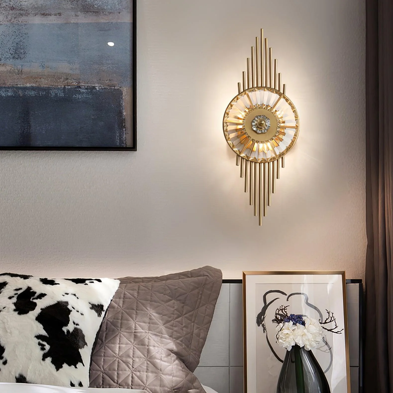 Cilirel Postmodern Luxury Gear Gold Crystal Wall Light - Image 17