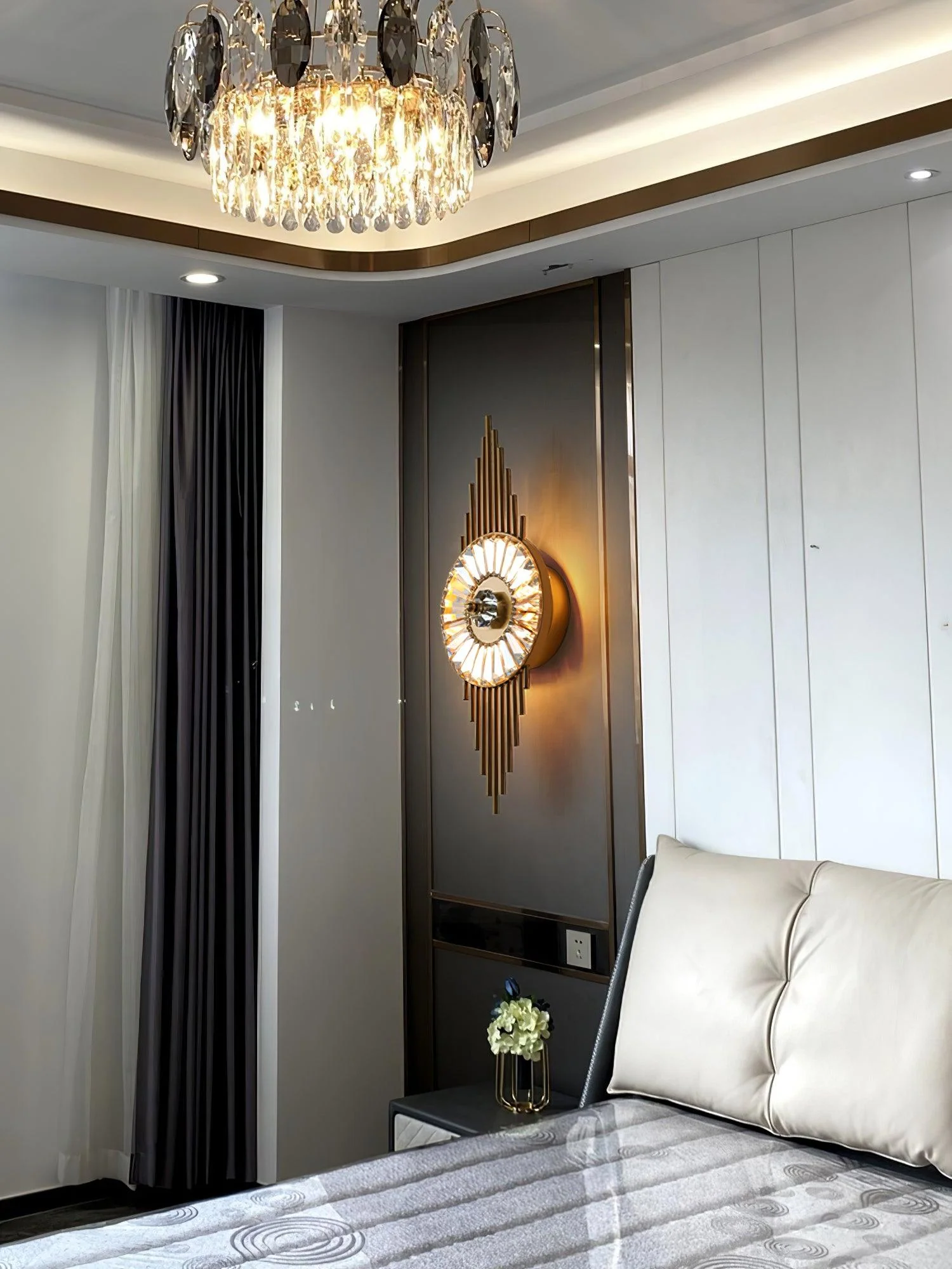 Cilirel Postmodern Luxury Gear Gold Crystal Wall Light - Image 19