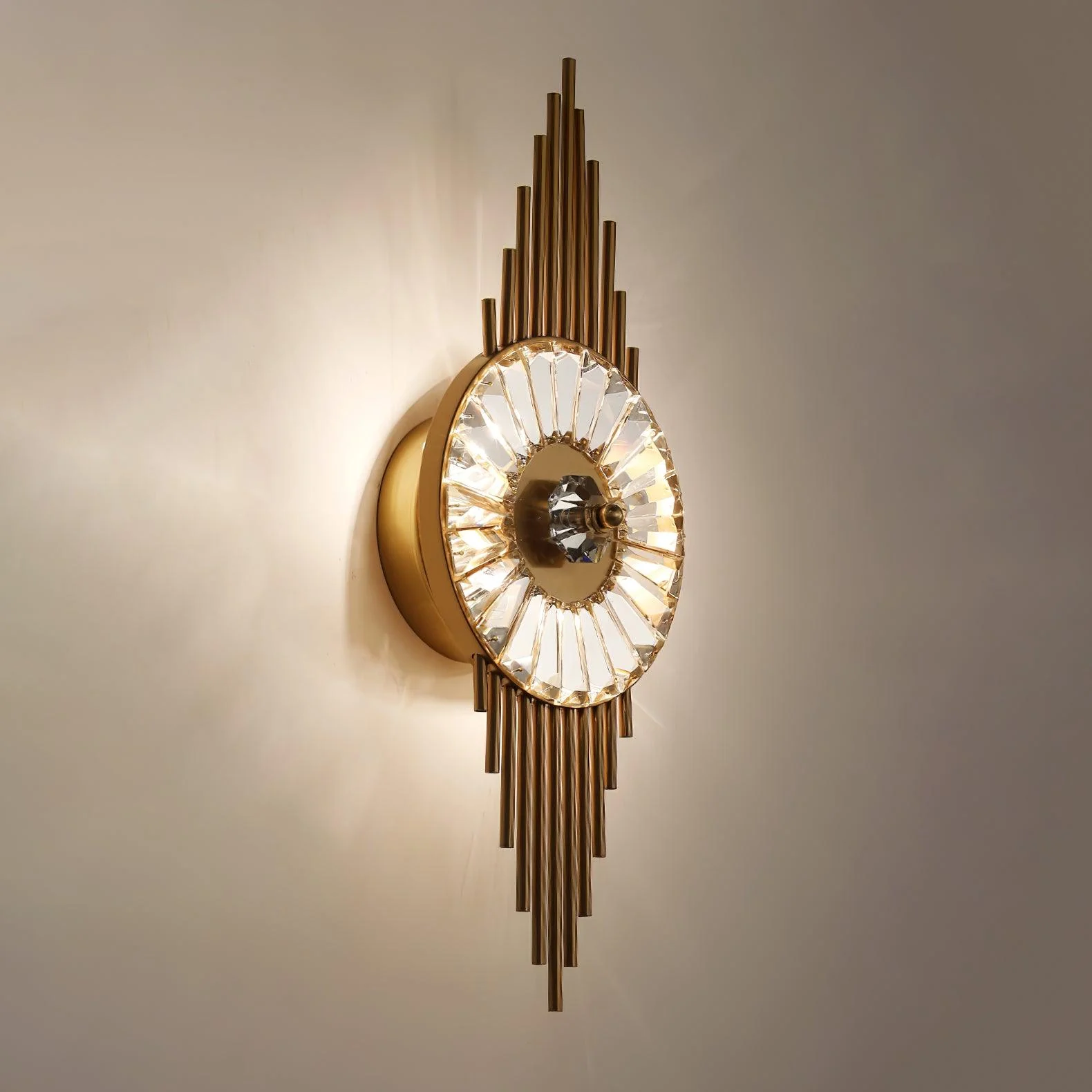 Cilirel Postmodern Luxury Gear Gold Crystal Wall Light - Image 21