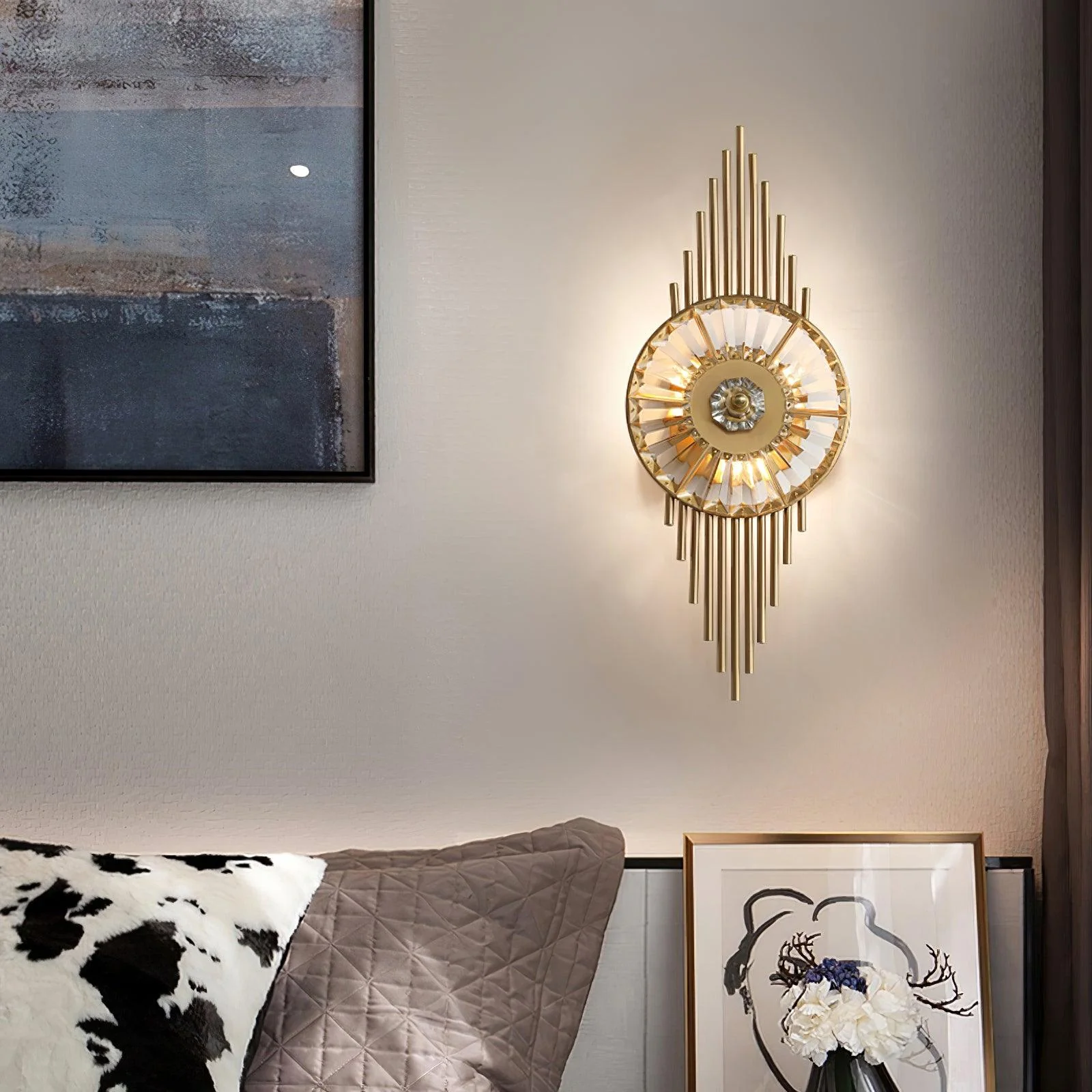 Cilirel Postmodern Luxury Gear Gold Crystal Wall Light - Image 7