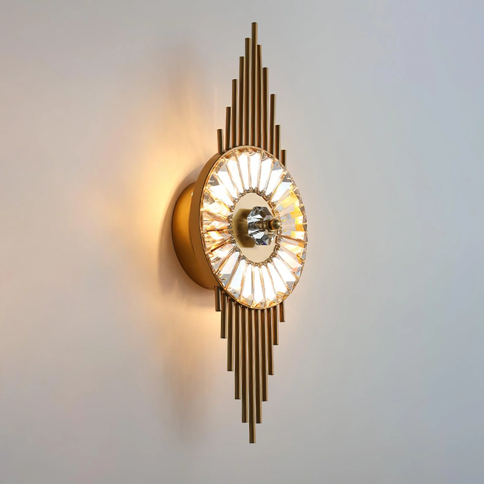 Cilirel Postmodern Luxury Gear Gold Crystal Wall Light - Image 9