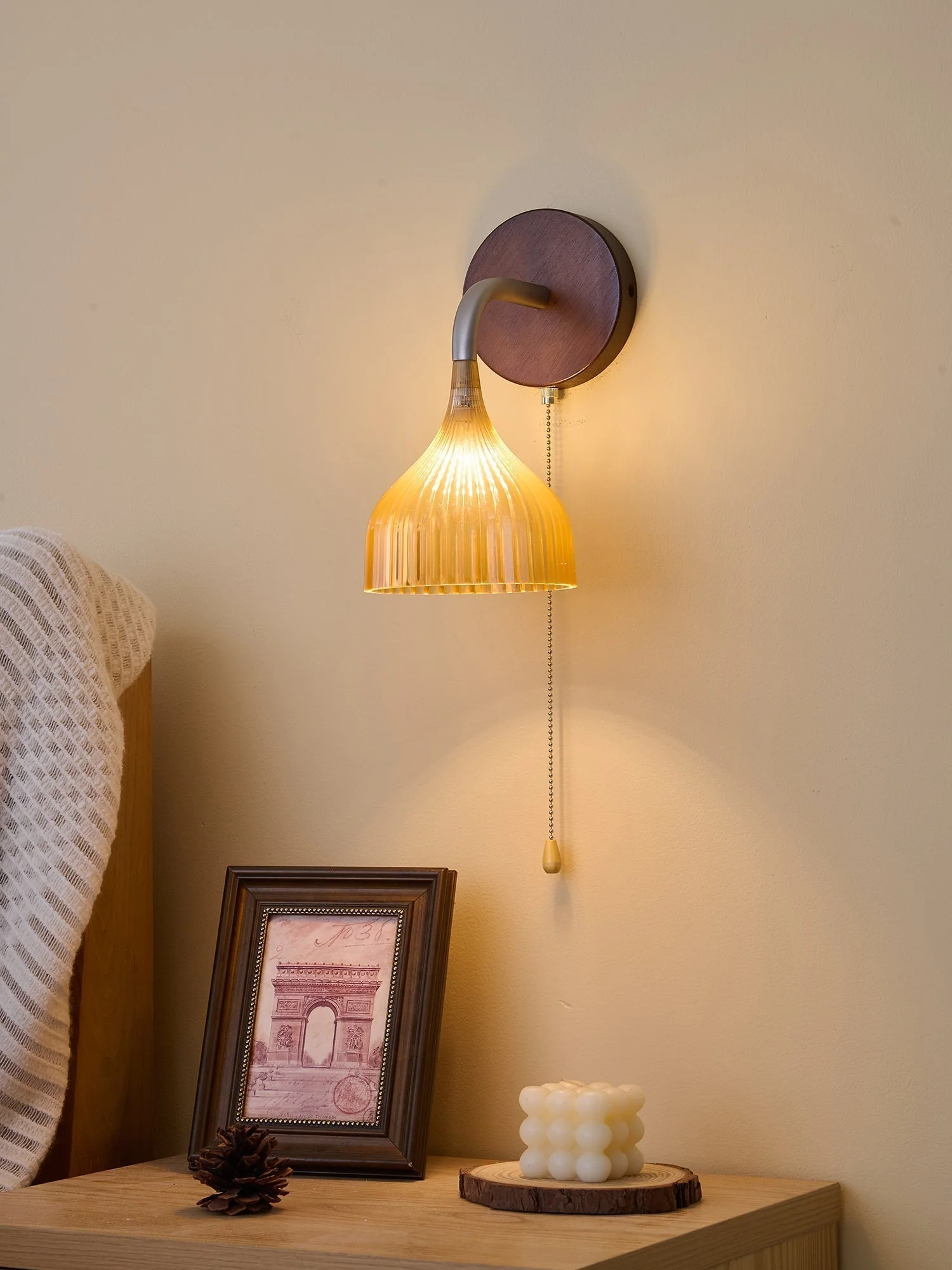Cimararae Elegance Classic Wood Wall Lamp - Image 27