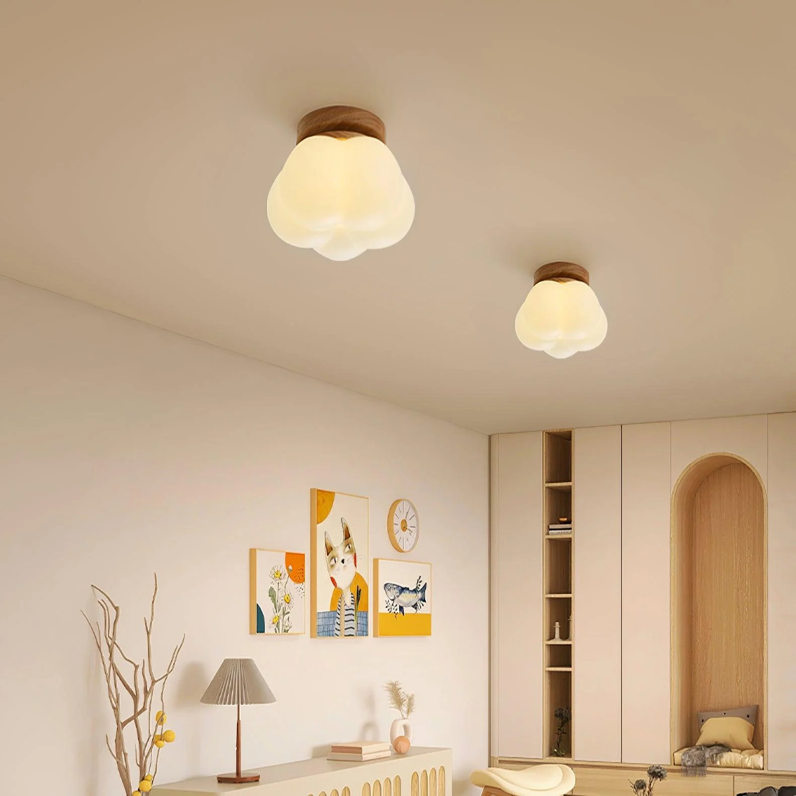 Cinorisra Nordic Art Flower Mini Ceiling Lamp - Image 7