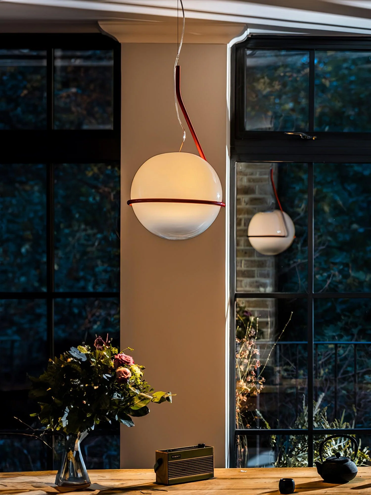 Circular Minimalist Glass Pendant Lamp - Image 12