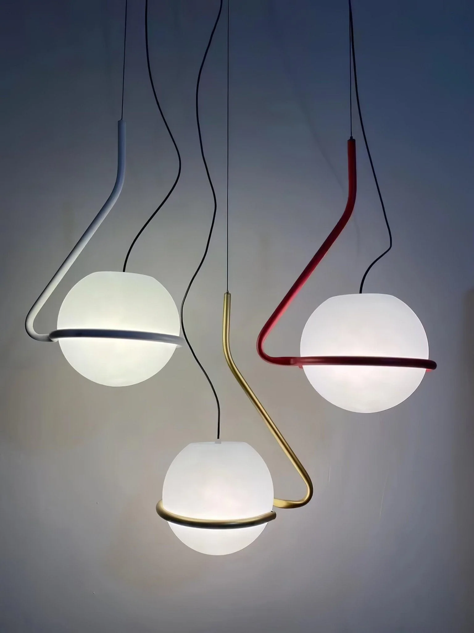 Circular Minimalist Glass Pendant Lamp - Image 17