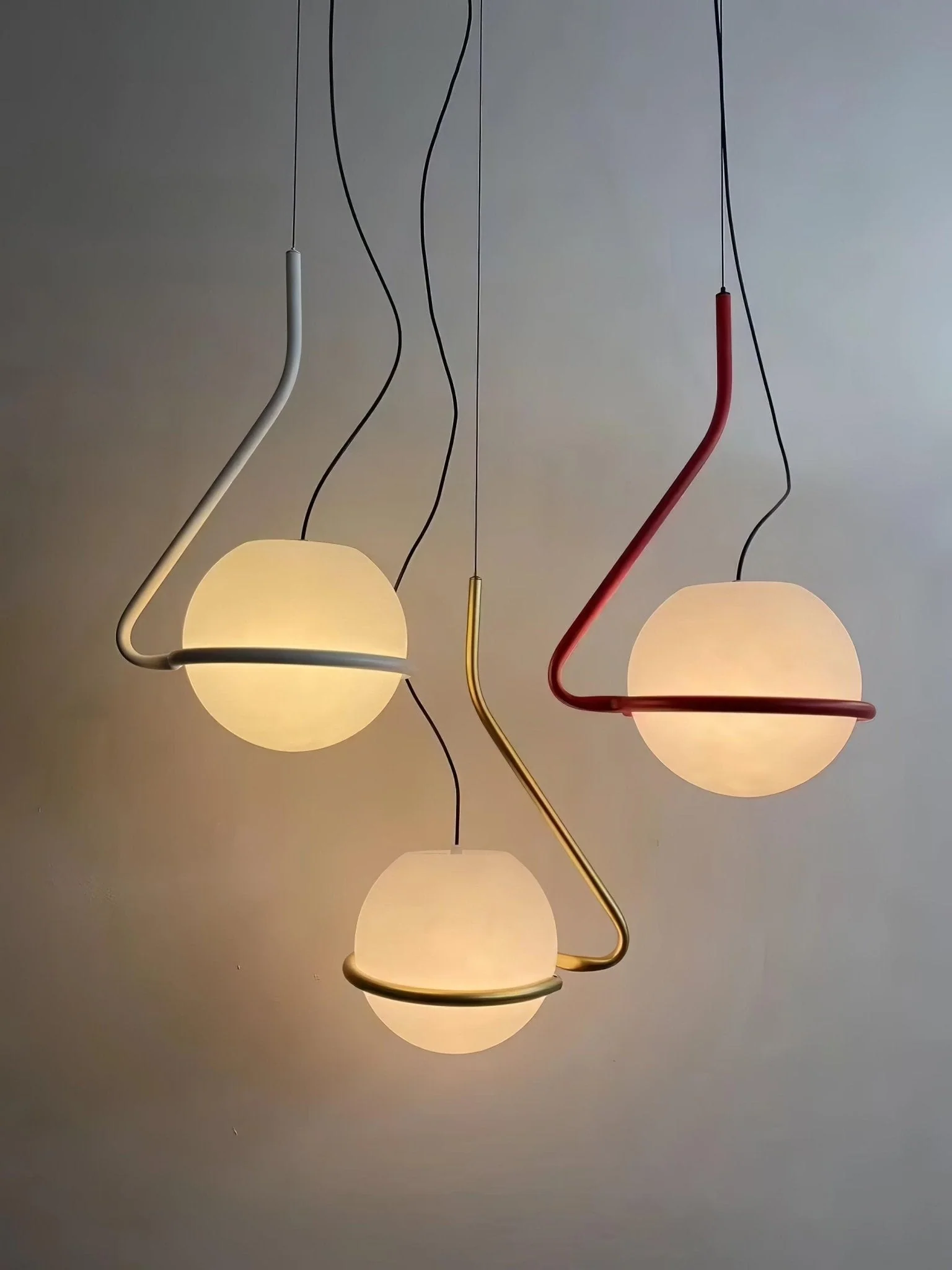 Circular Minimalist Glass Pendant Lamp - Image 18