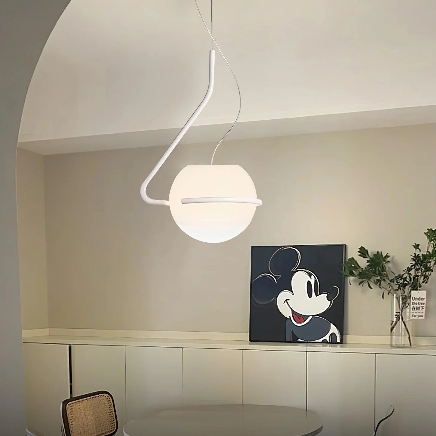 Circular Minimalist Glass Pendant Lamp - Image 21