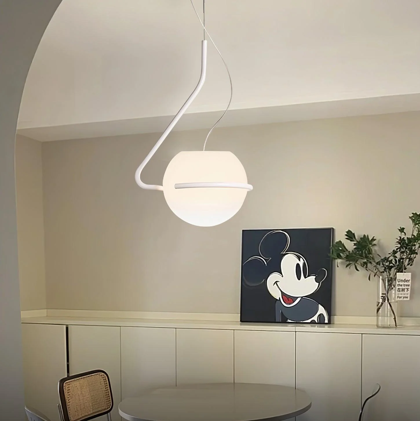Circular Minimalist Glass Pendant Lamp - Image 28