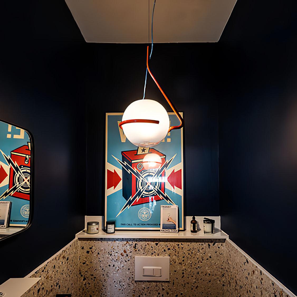 Circular Minimalist Glass Pendant Lamp - Image 30