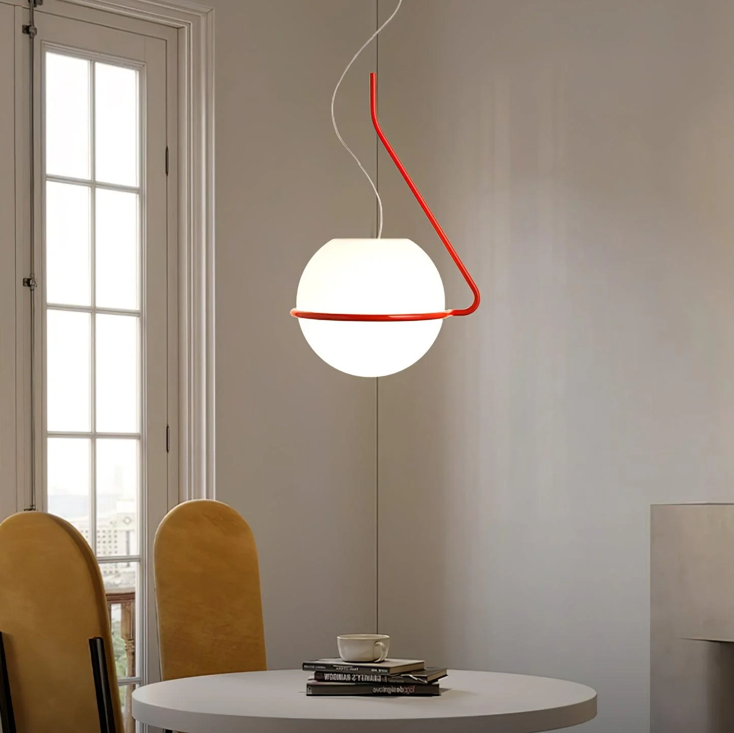 Circular Minimalist Glass Pendant Lamp - Image 4