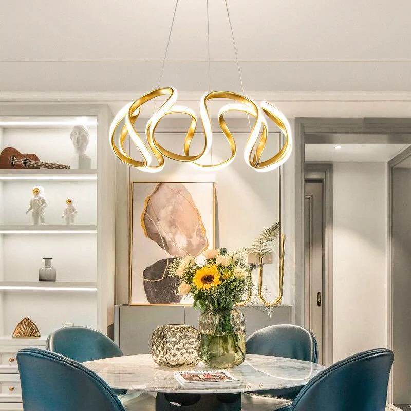 Clyra Modern Irregular Flower Pendant Light, 3 Colors - Image 15