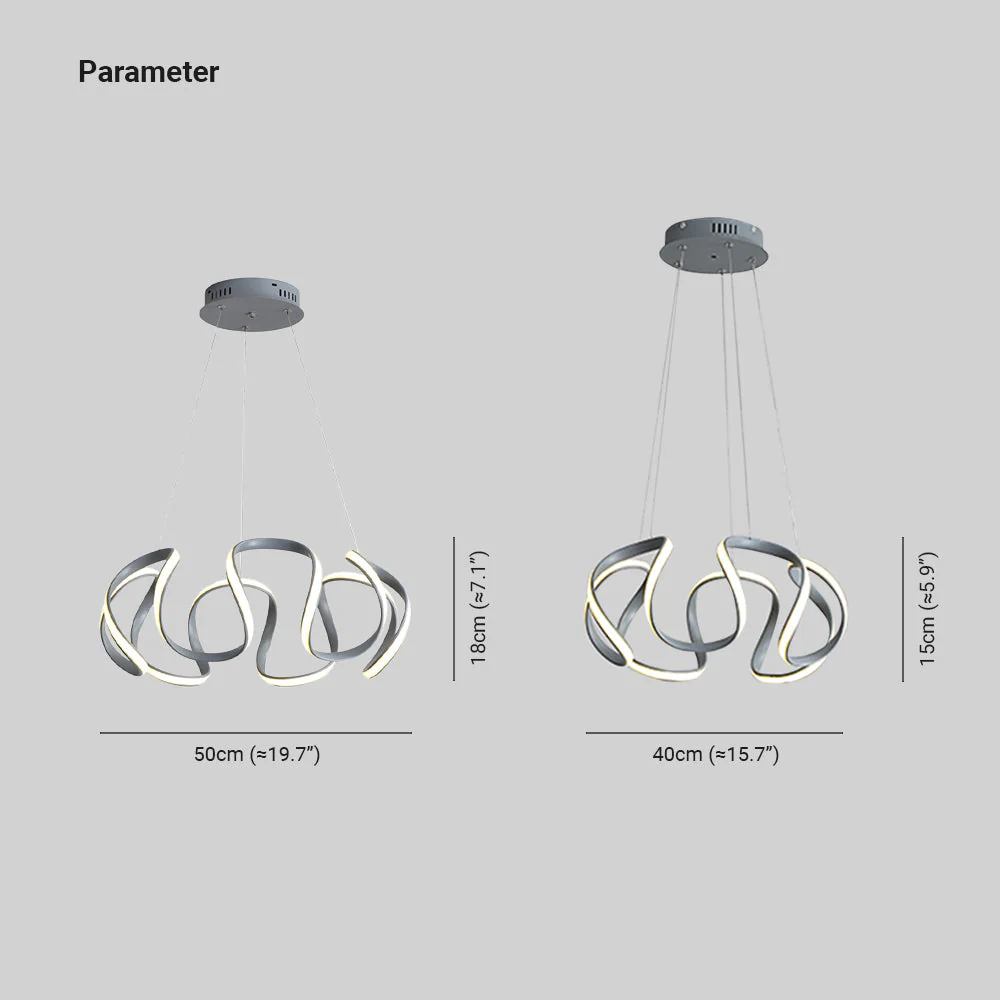 Clyra Modern Irregular Flower Pendant Light, 3 Colors - Image 5