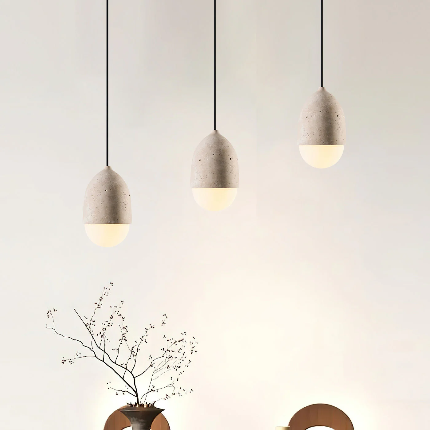 Cocina Wabi-Sabi Travertine Pendant Light - Image 2