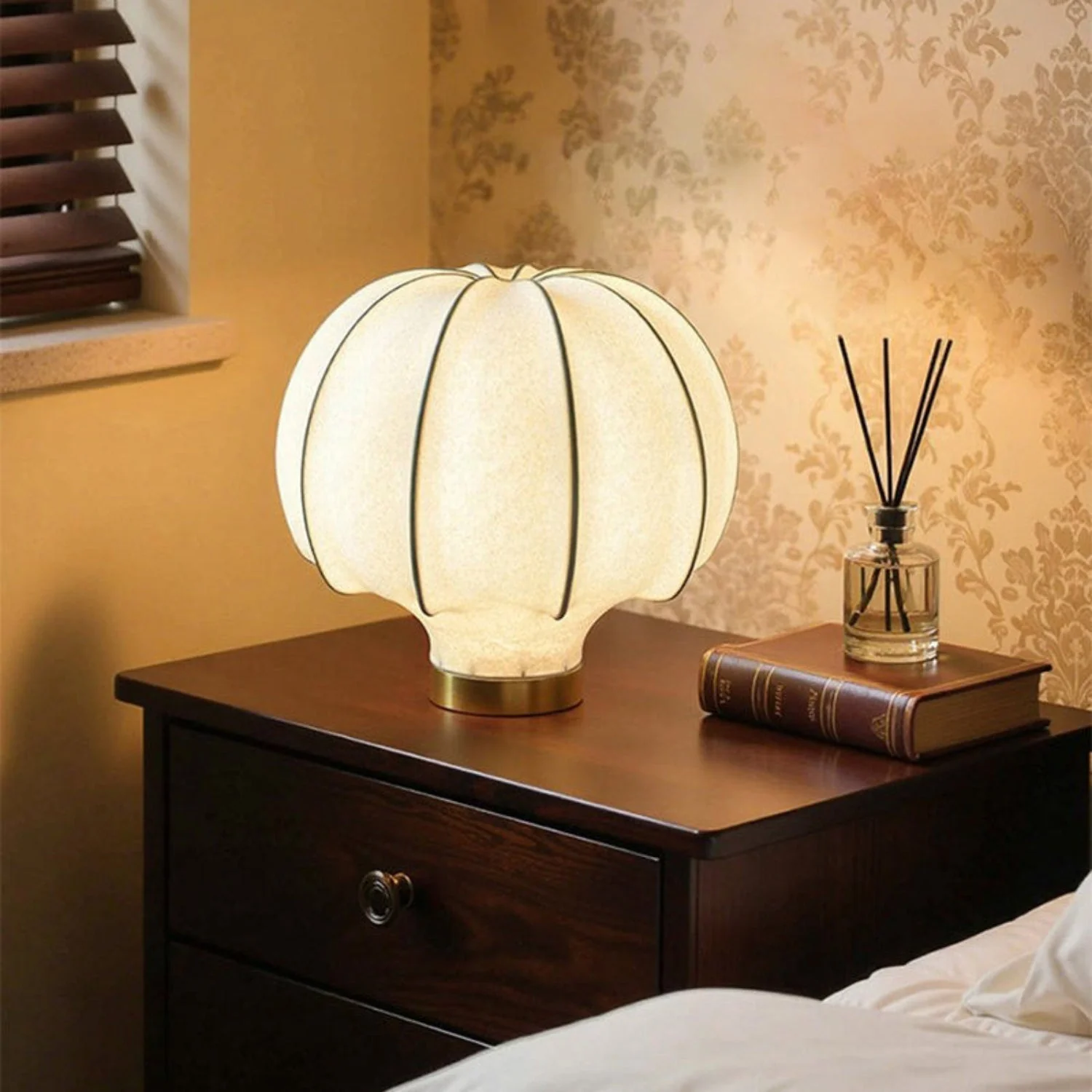 Cocoon Modern Silk Table Lamp - Image 5