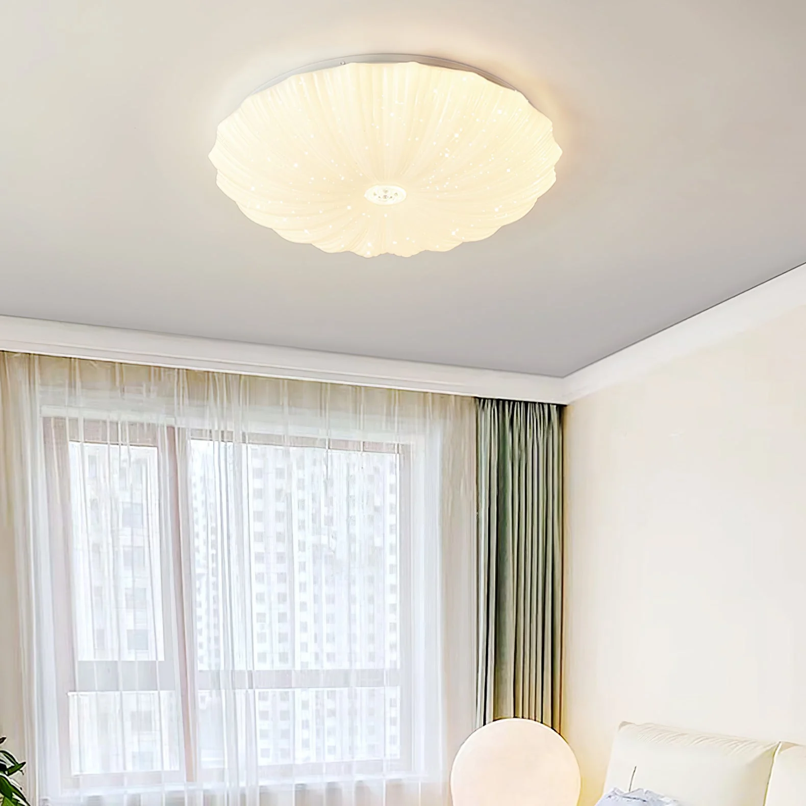 Coloria Nordic Art Shell Round Ceiling Lamp - Image 8