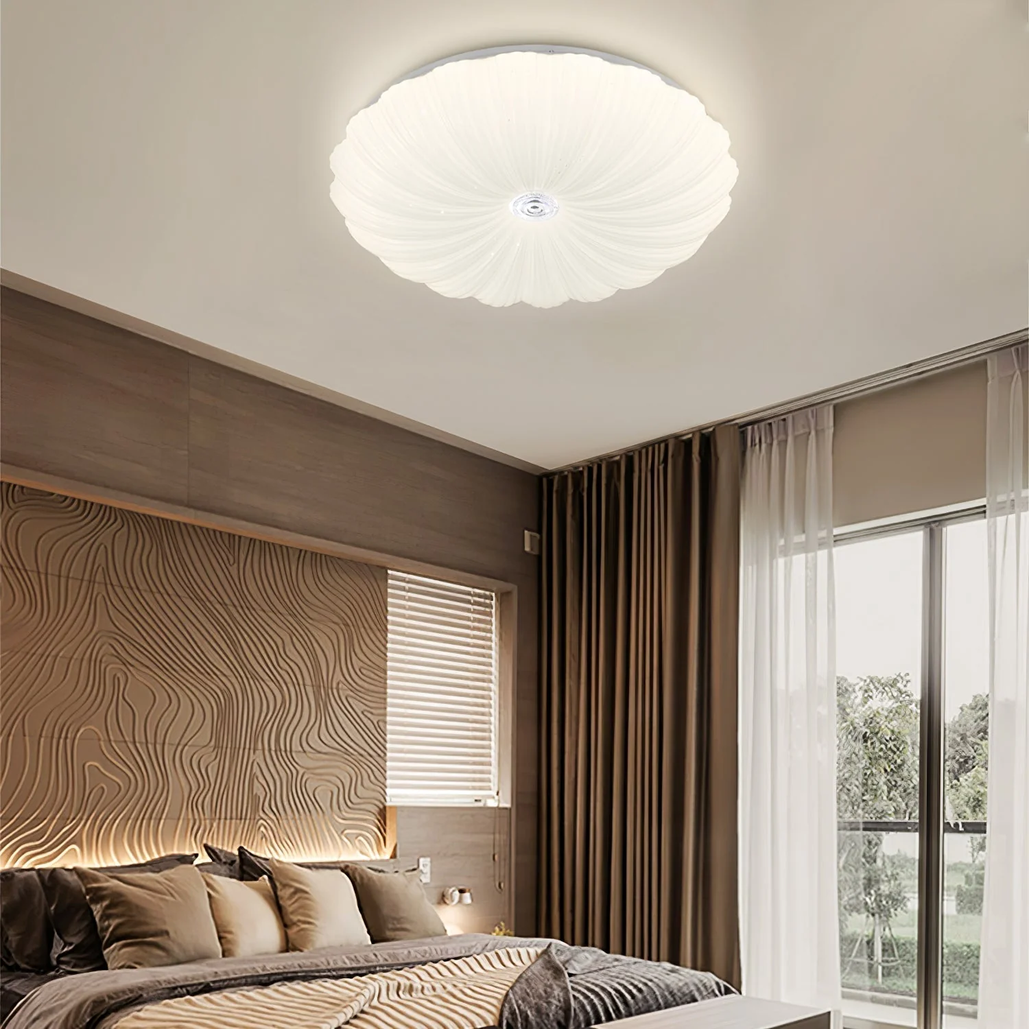 Coloria Nordic Art Shell Round Ceiling Lamp - Image 9