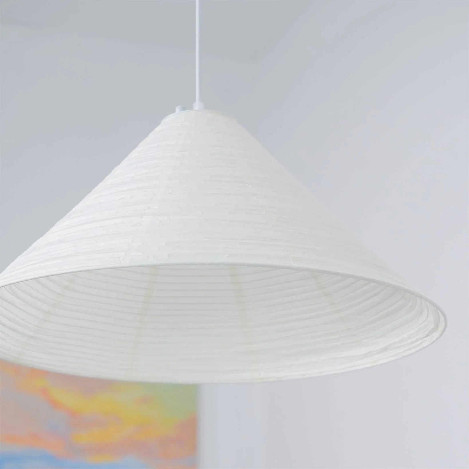 Conic Paper Pyramid Pendant Lamp - Image 11