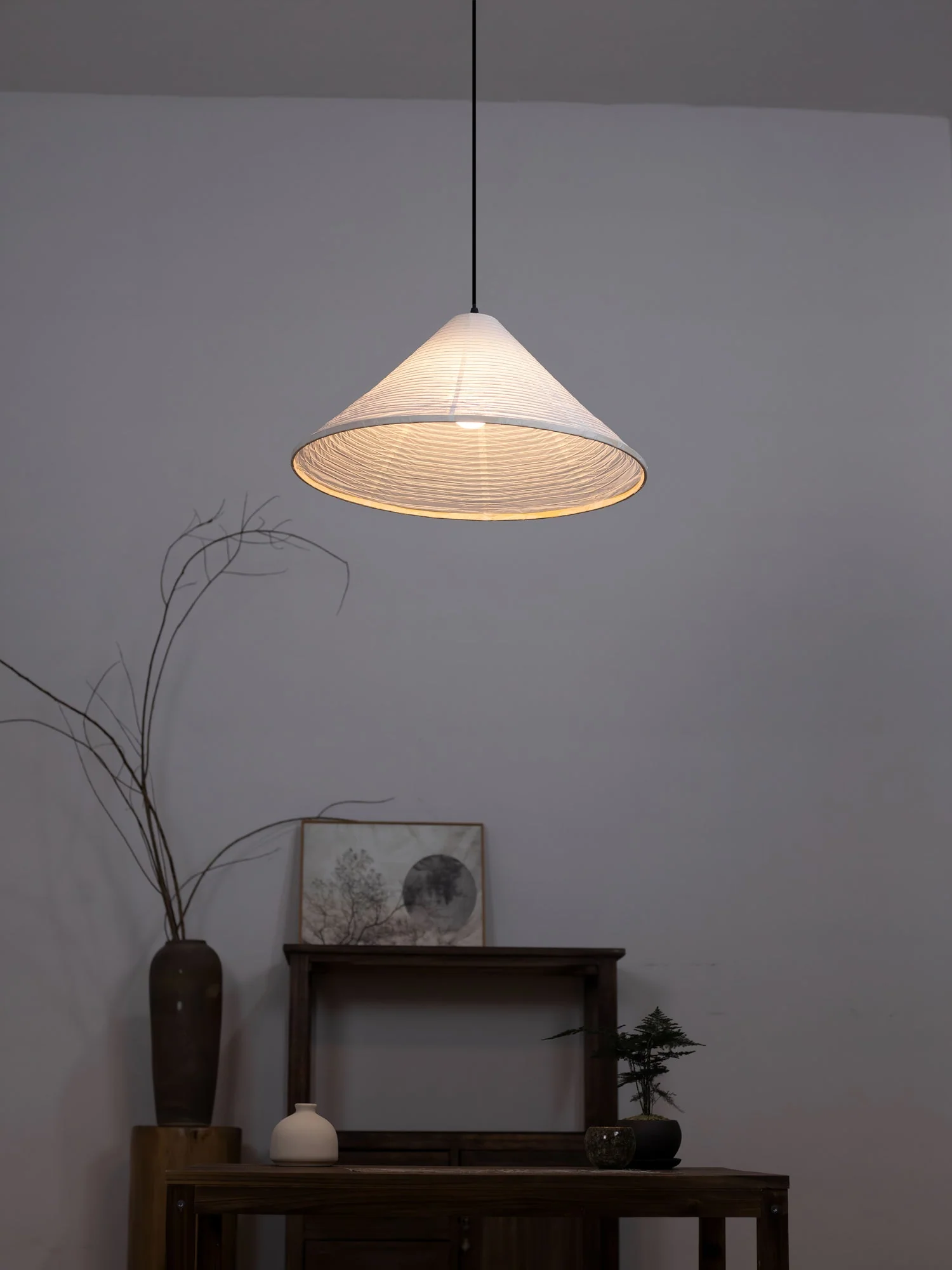 Conic Paper Pyramid Pendant Lamp - Image 27