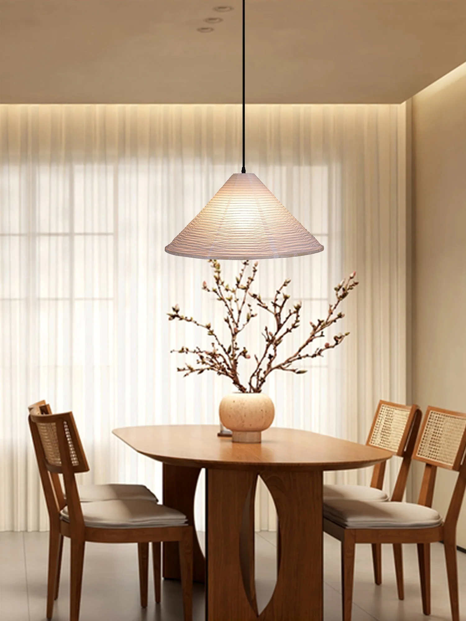Conic Paper Pyramid Pendant Lamp - Image 29