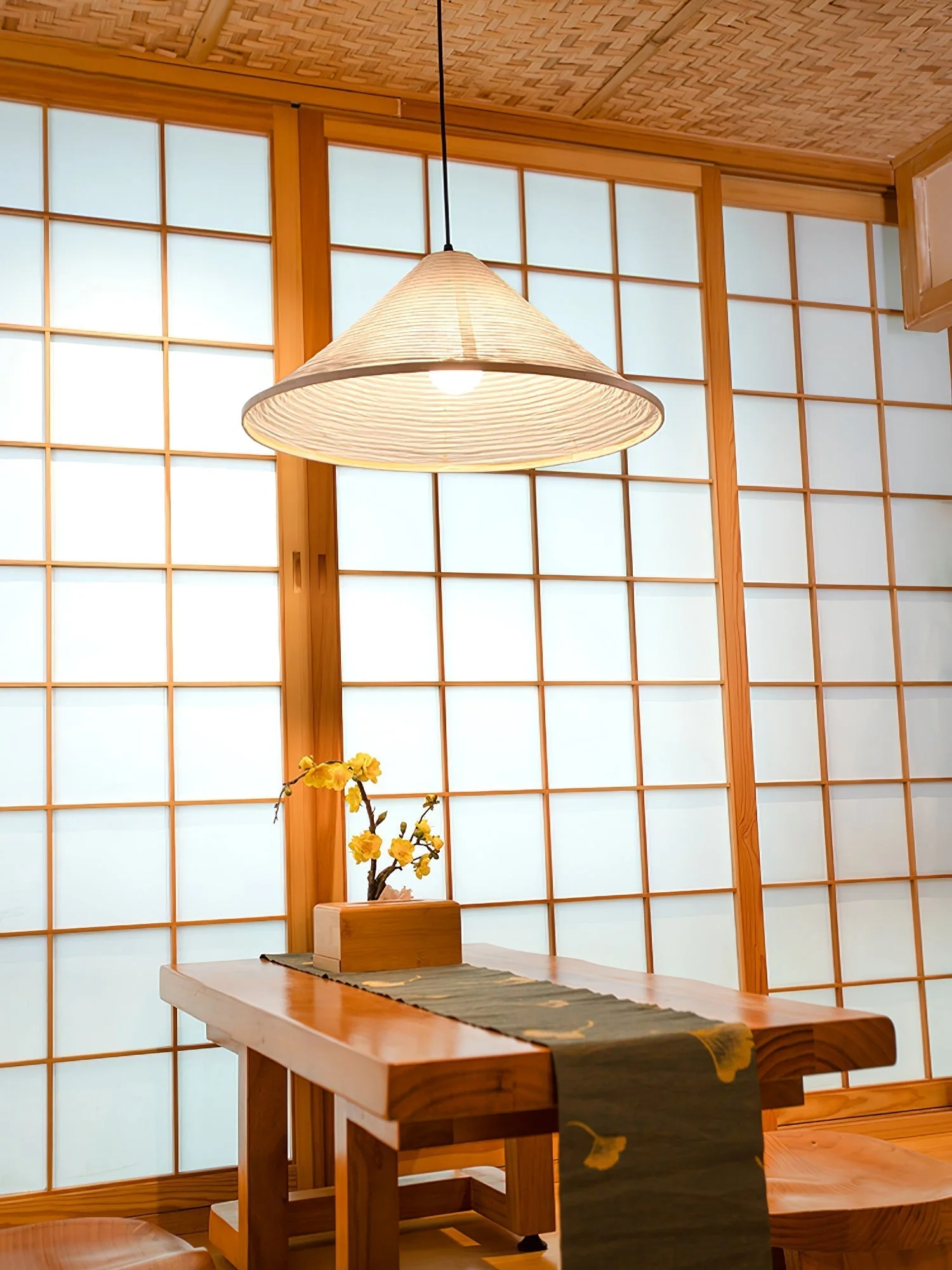 Conic Paper Pyramid Pendant Lamp - Image 36
