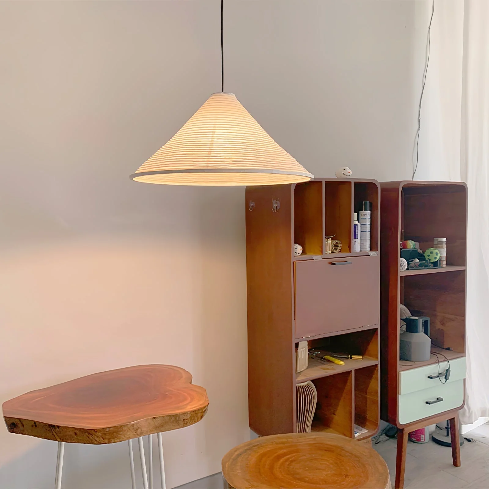 Conic Paper Pyramid Pendant Lamp - Image 40