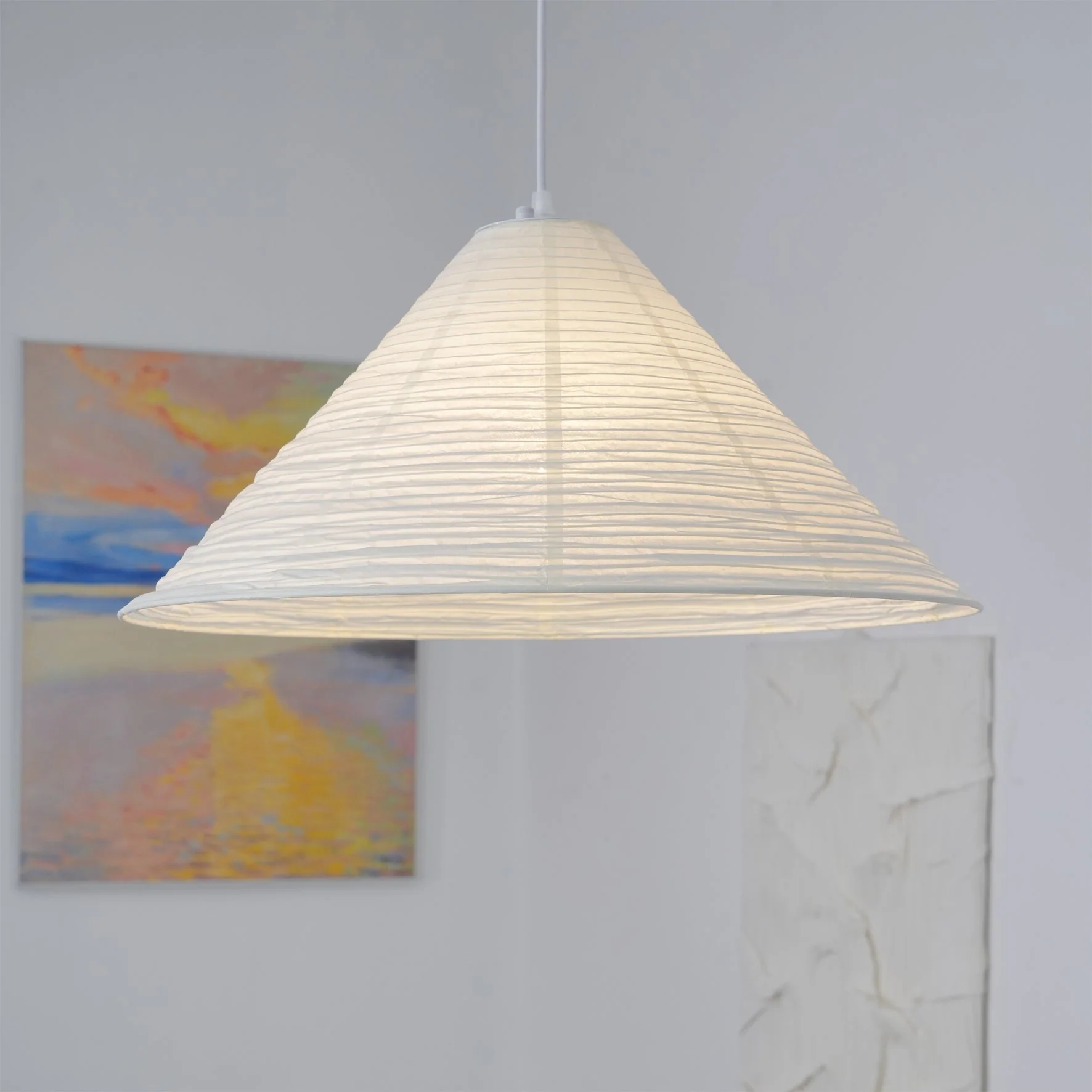 Conic Paper Pyramid Pendant Lamp - Image 48