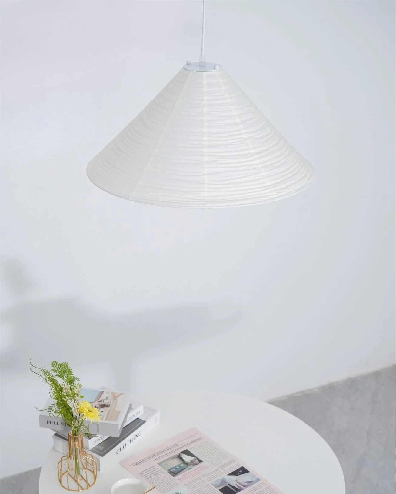 Conic Paper Pyramid Pendant Lamp - Image 8
