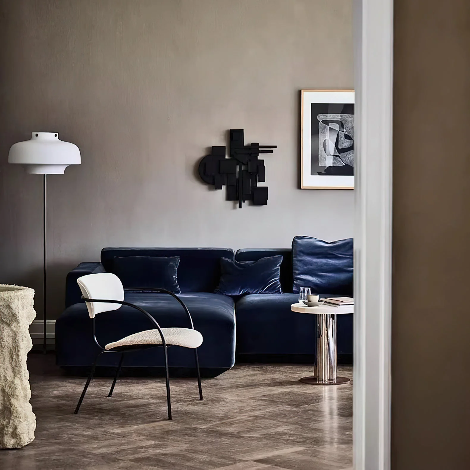 Copenhagen Modern Glass Floor Lamp - Image 5