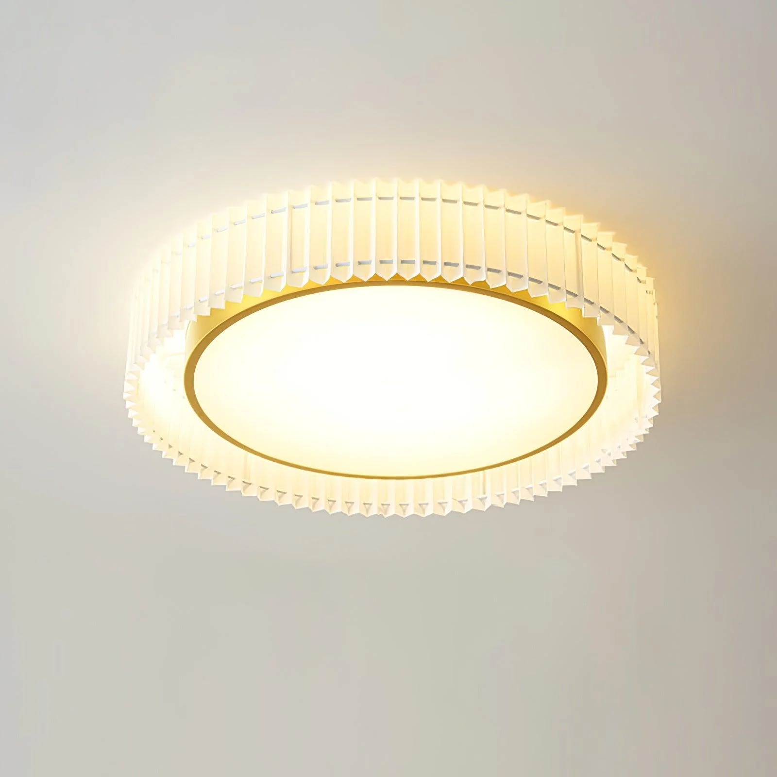 Corinila Round Pleated Fabric Ceiling Lamp - Image 8