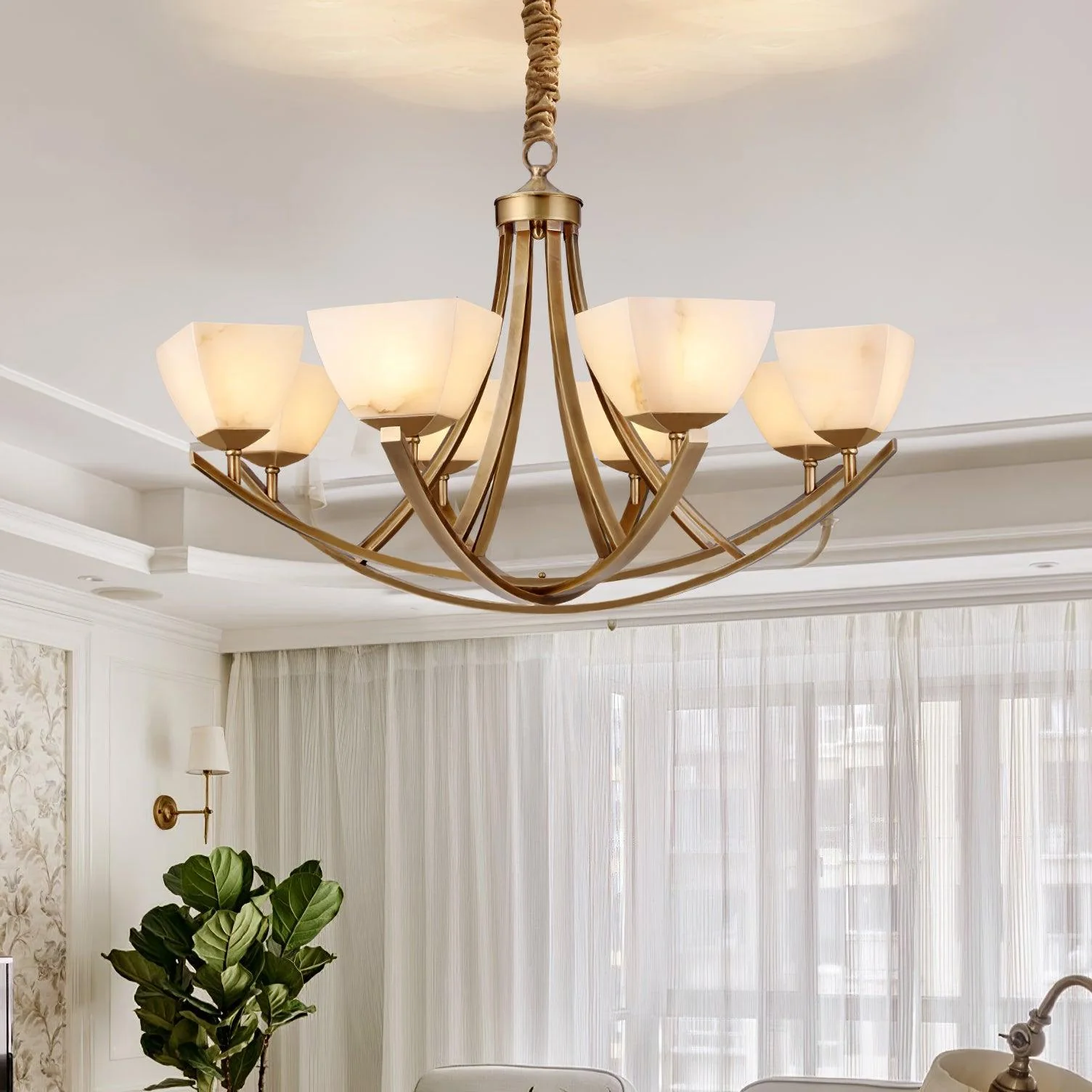 Crown Classic Brass Chandelier - Image 11