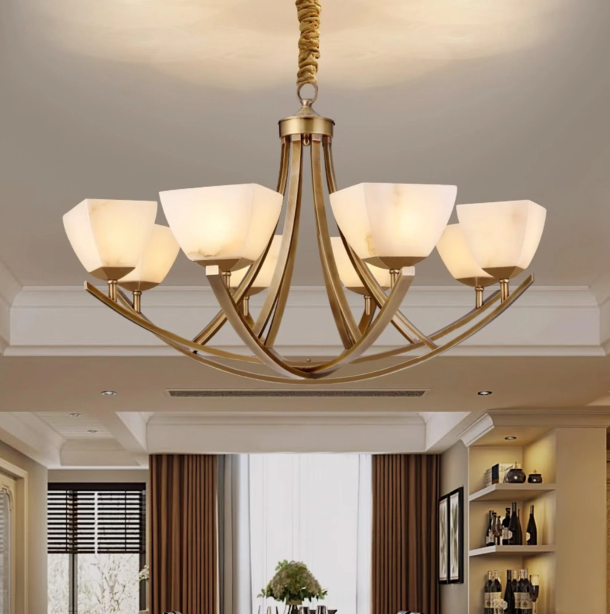 Crown Classic Brass Chandelier - Image 13