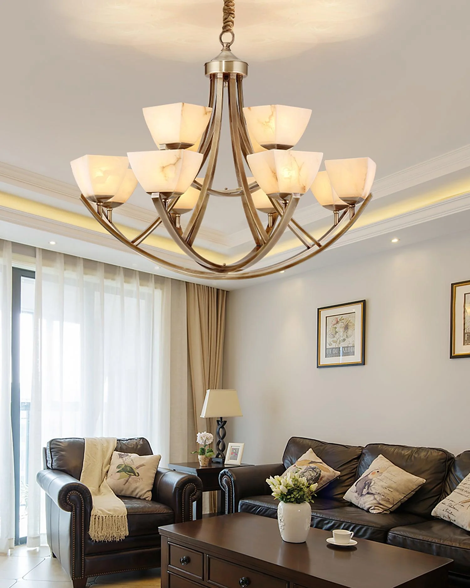 Crown Classic Brass Chandelier - Image 14