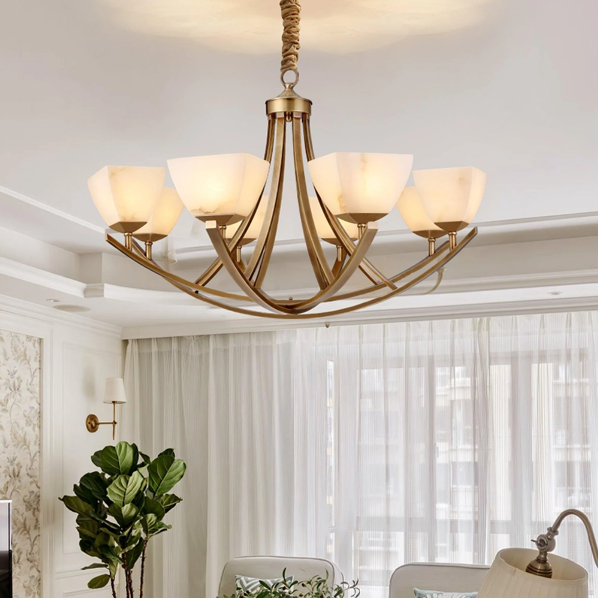 Crown Classic Brass Chandelier - Image 17
