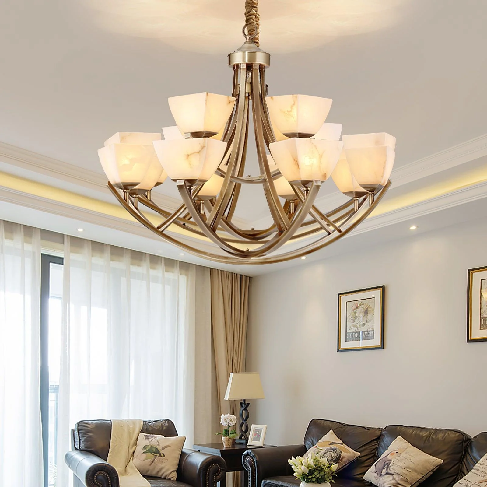 Crown Classic Brass Chandelier - Image 18