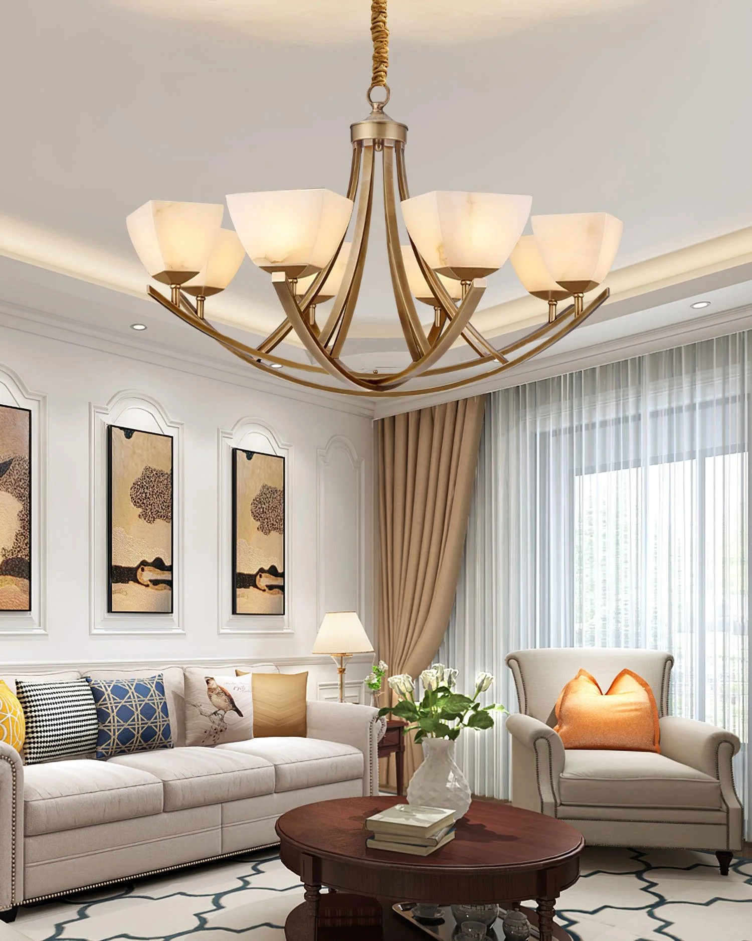 Crown Classic Brass Chandelier - Image 24