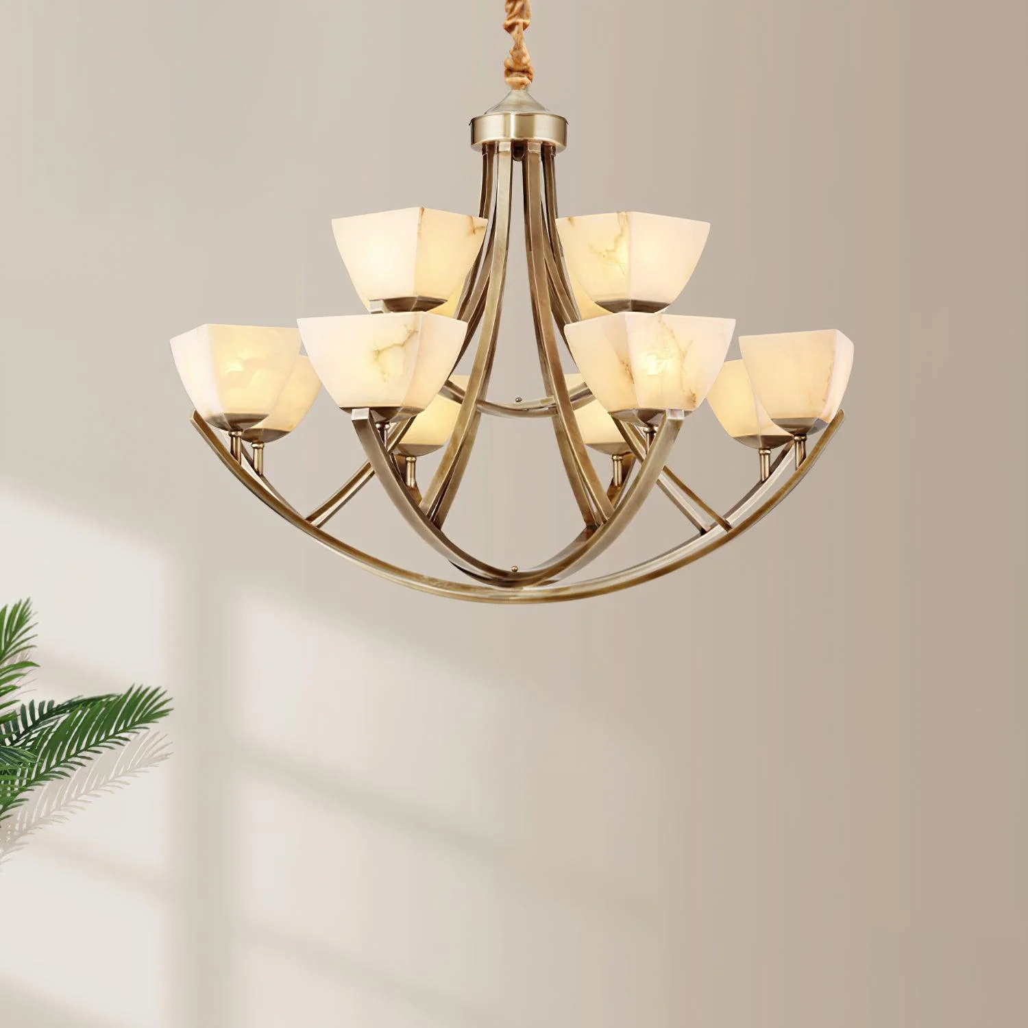Crown Classic Brass Chandelier - Image 4