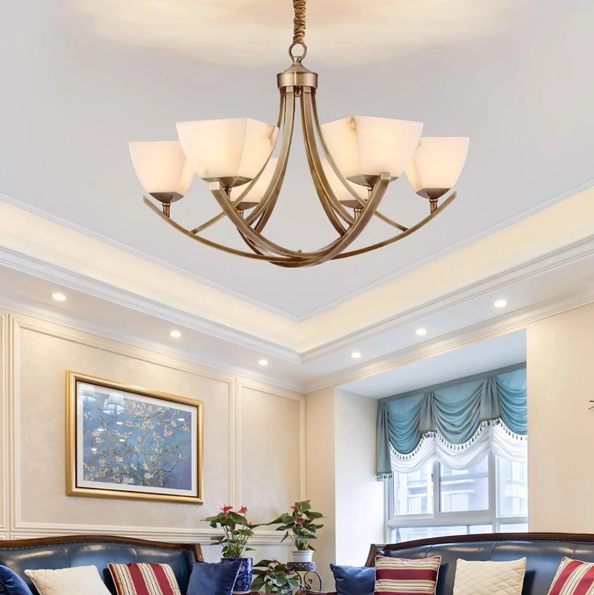 Crown Classic Brass Chandelier - Image 8