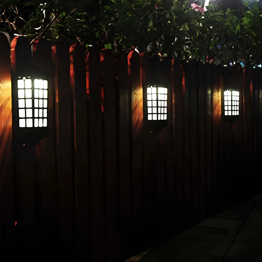 Cub Solar LED Light-controlled Modern ABS Outdoor Wall Lamp - Image 8