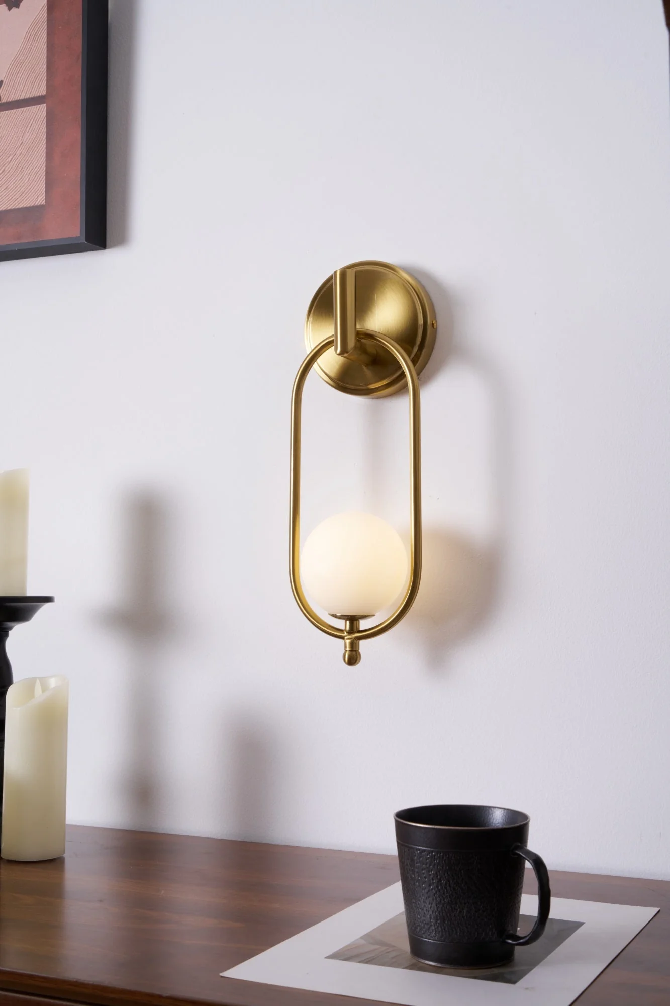 Cumirisra Modern Minimalist Brass Glass Wall Light - Image 14