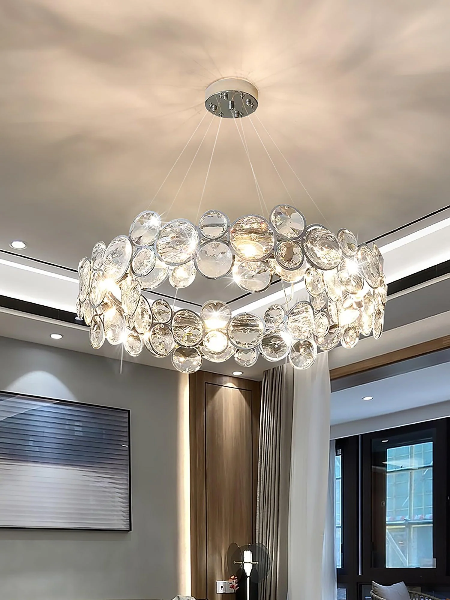 Cuthaiel Postmodern Luxury Round Chrome Crystal Chandelier - Image 41