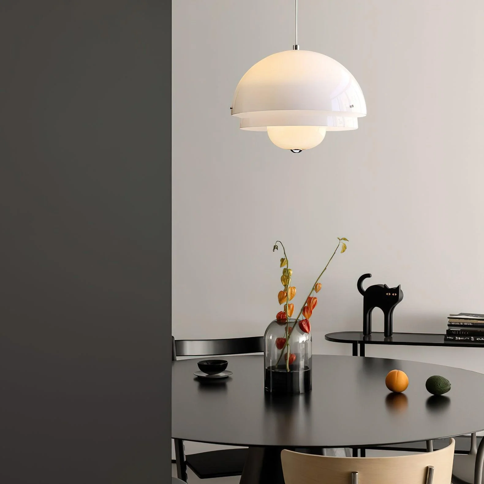 Cuthean Unique Milk White Glass Pendant Lamp - Image 12
