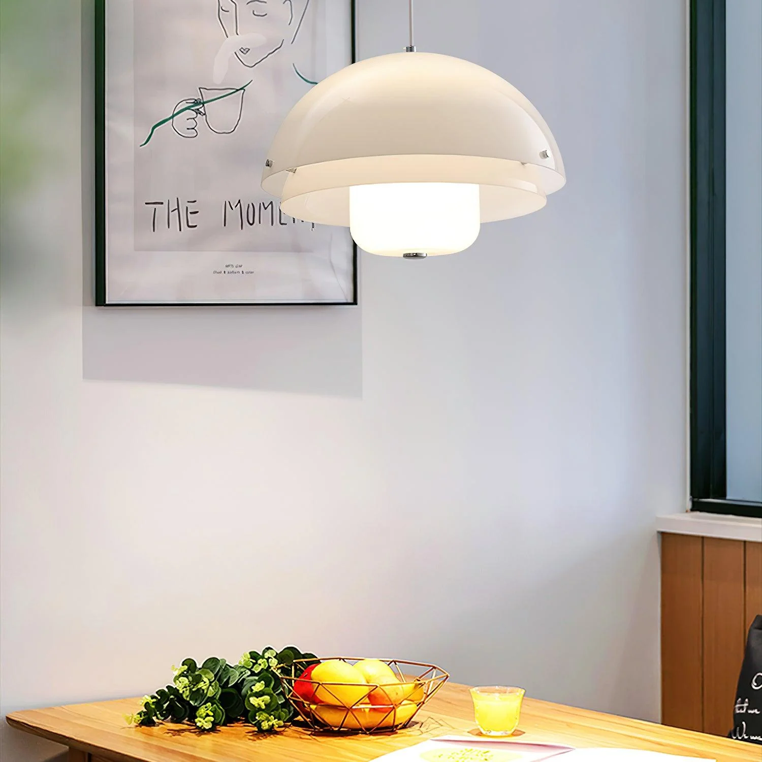 Cuthean Unique Milk White Glass Pendant Lamp - Image 23