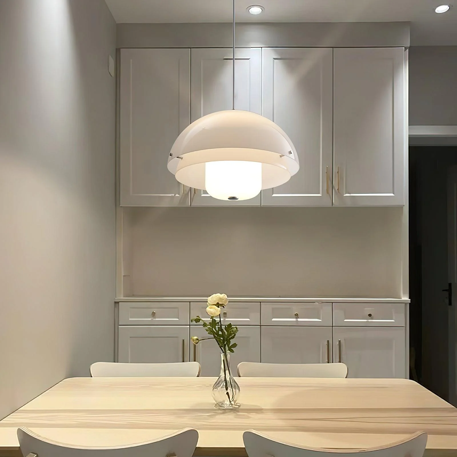 Cuthean Unique Milk White Glass Pendant Lamp - Image 28