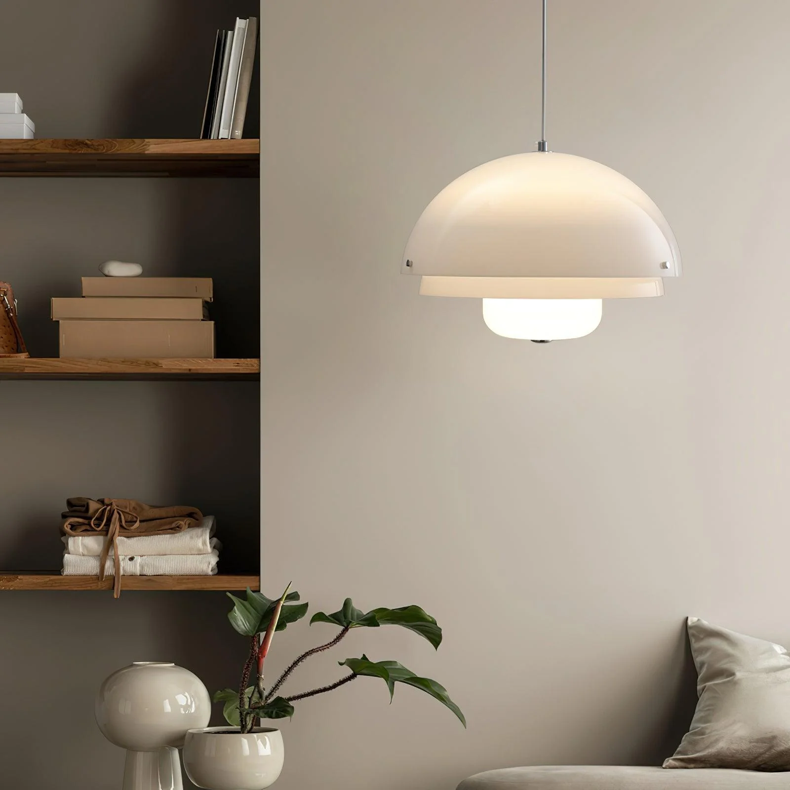 Cuthean Unique Milk White Glass Pendant Lamp - Image 31