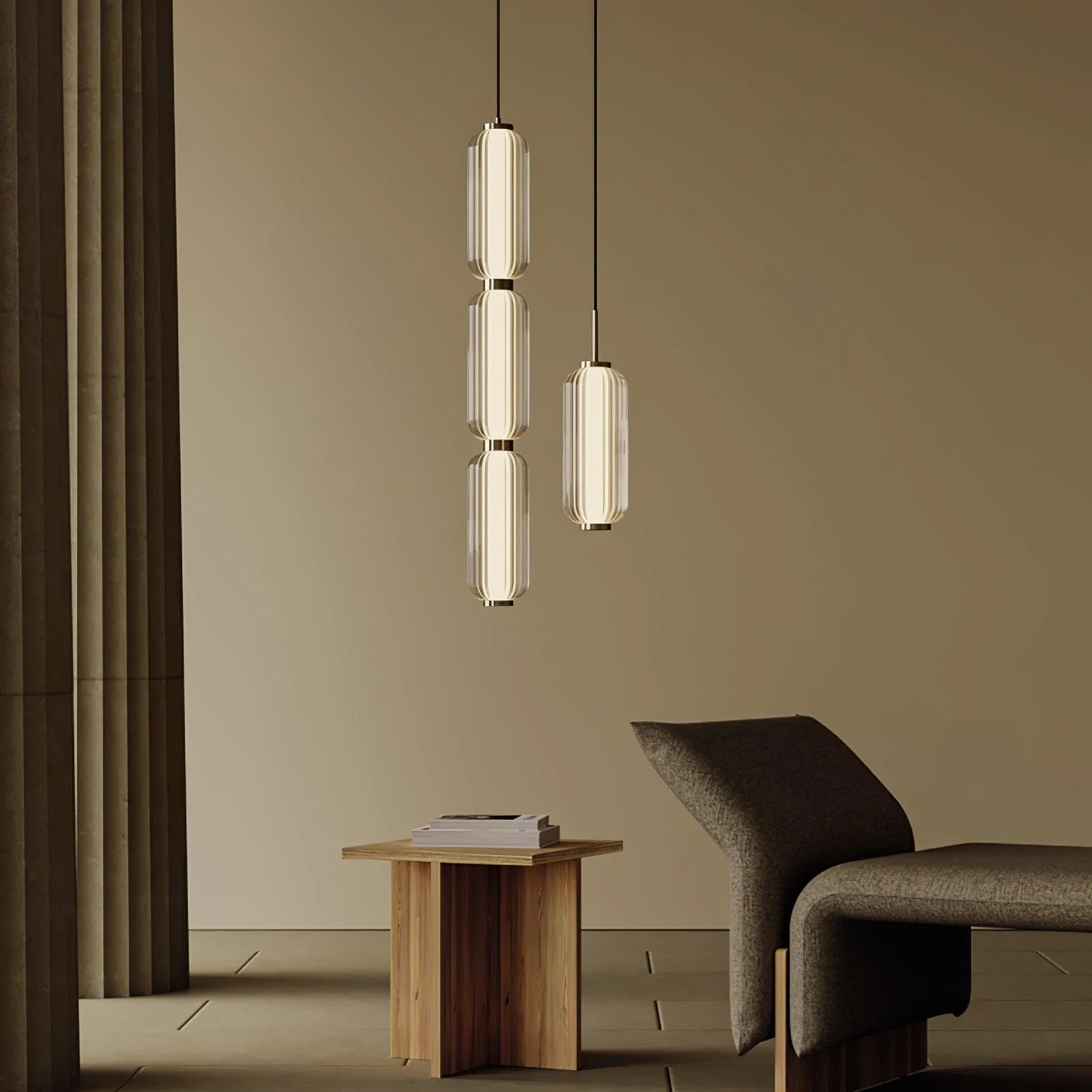 Cylindra Modern Glass Pendant Lamp - Image 8
